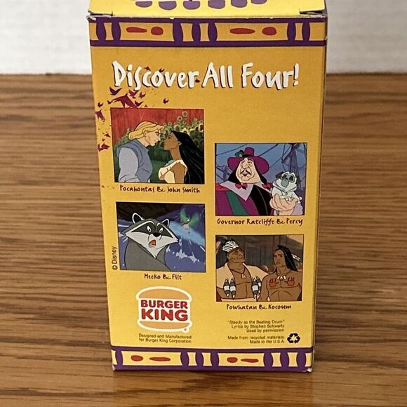 Burger King Disney's Pocahontas Powhatan & Kocoum Colors Of The Wind Collection - Picture 3 of 3